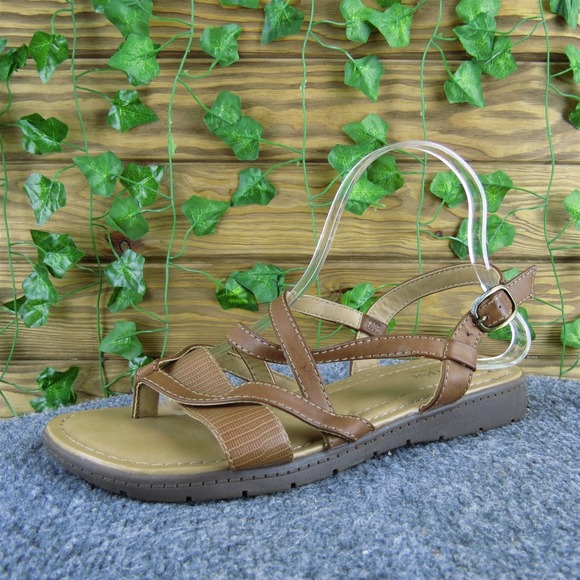 Comfort Plus Women's  Strappy Brown Synthetic Sz‎ 8.5 Medium  Used 2025 - Picture 1 of 6